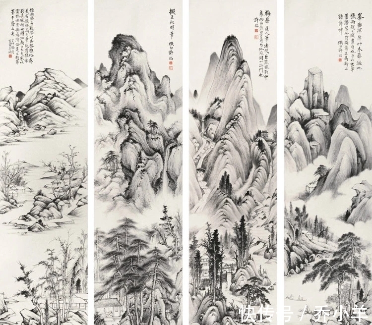 山水画!清幽细腻|许昭山水画,得宋画之遗韵