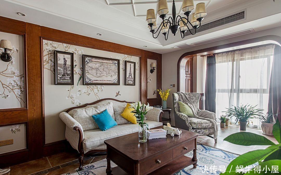 墙壁纸|实木与拱门的结合,中式和欧式的碰撞,打造年轻人喜爱的中式装修