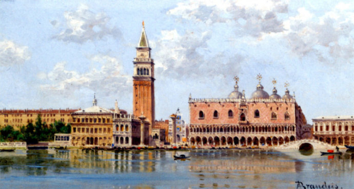 布兰代斯$捷克斯洛伐克美女画家安东妮塔的建筑风景画,唯美!