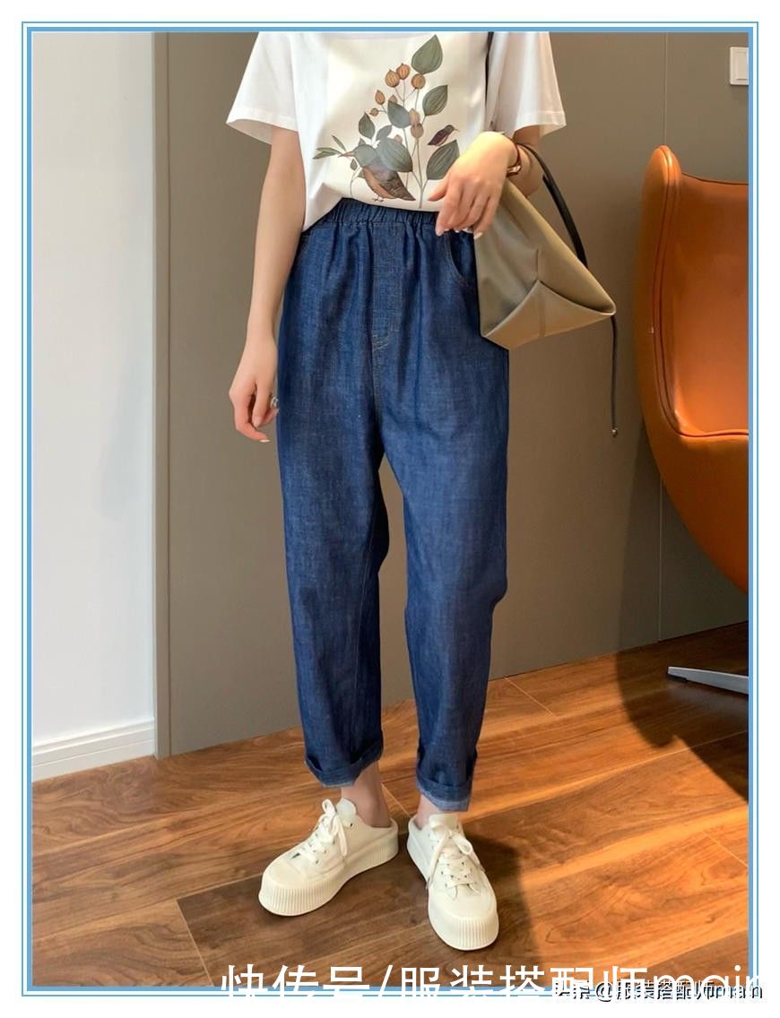 棉麻|今夏必选3条牛仔裤，比短裤凉快比阔腿裤时髦，腿粗胯宽别错过