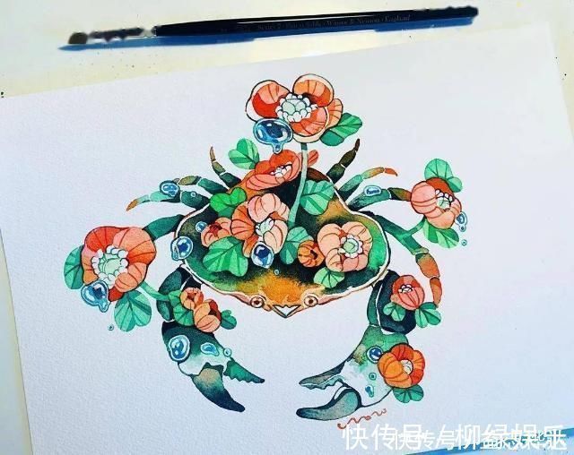 人物插画|哇马克笔画出水彩般效果，装饰感太强了，简单又漂亮，收藏