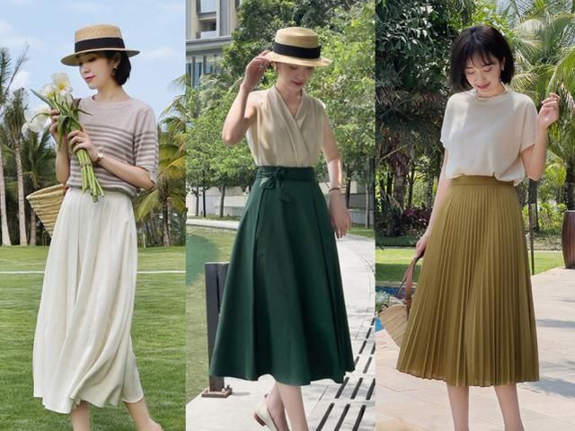 针织衫 这个初秋少不了裙子的穿搭!今年流行这样穿,时髦优雅还很清爽