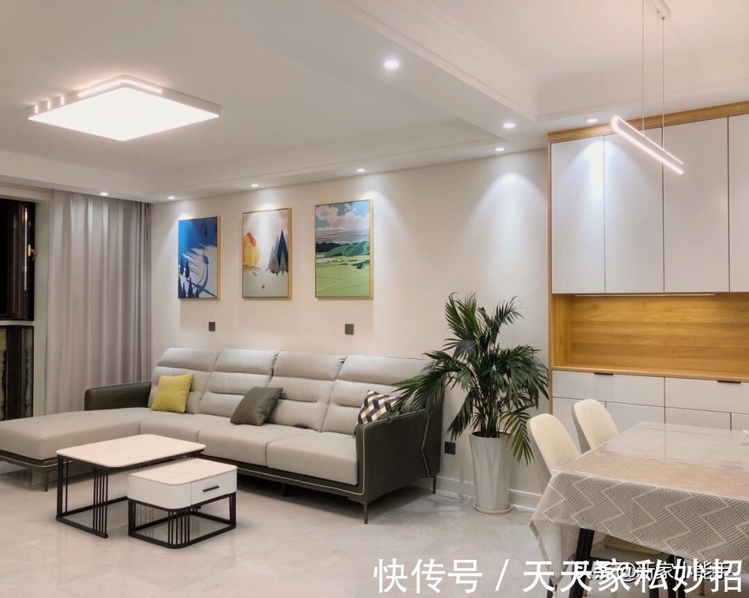 餐边柜|看她家装修,前后花了不到10万搞定,全屋很舒适,特别有品位