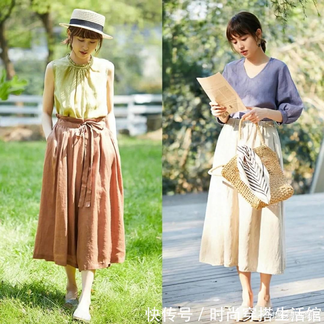 阔腿裤|别穿阔腿裤了,今年流行这几款半裙,搭配T恤、衬衫都好看