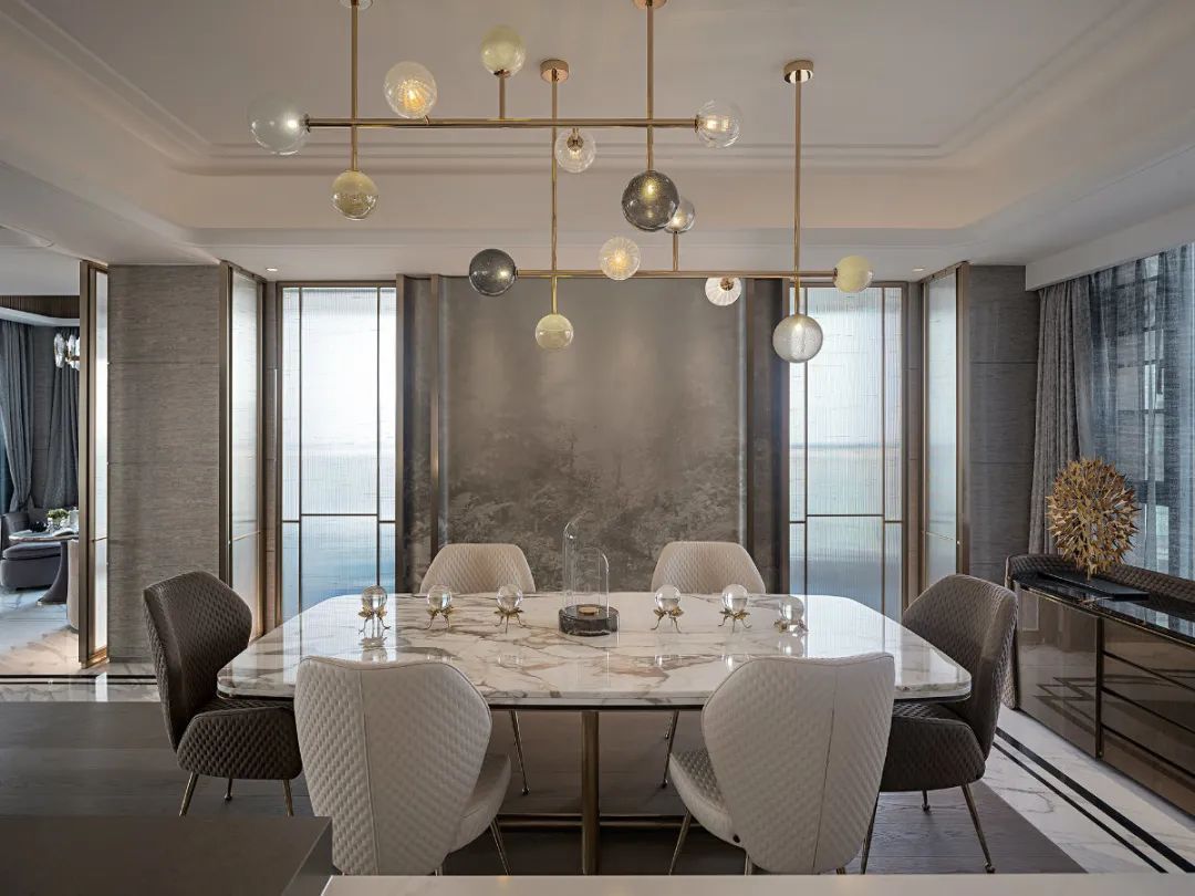 优雅|374㎡现代大平层，华丽时尚的空间，朴素质感好高档
