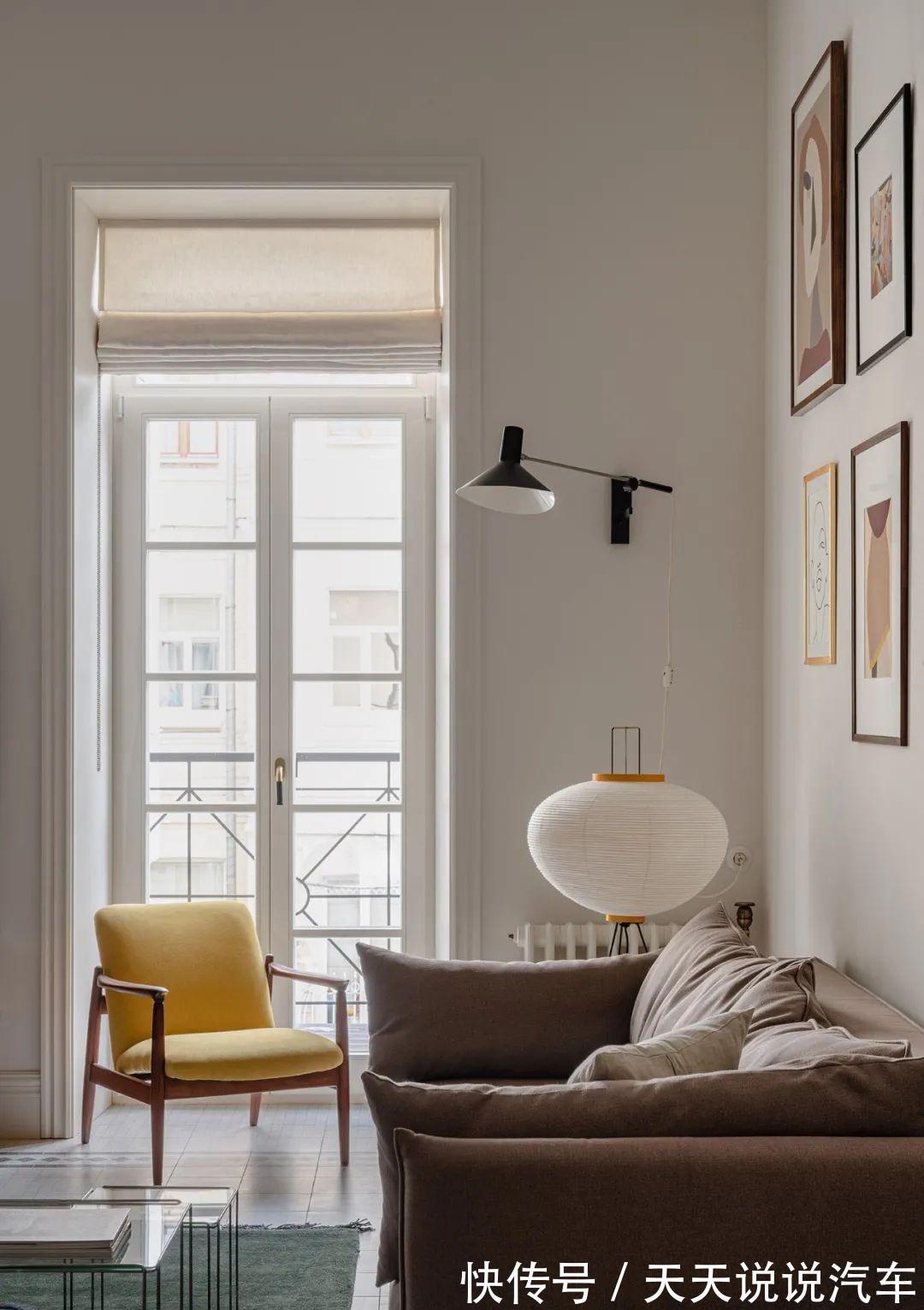 石膏线|57㎡极简,石膏线和复古家具,增加高级感;粉色卫浴间,太好看了