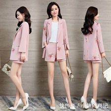 套装裙|有一种女装:叫“薄西服“,配连衣裙+高跟鞋,高贵优雅有女人味