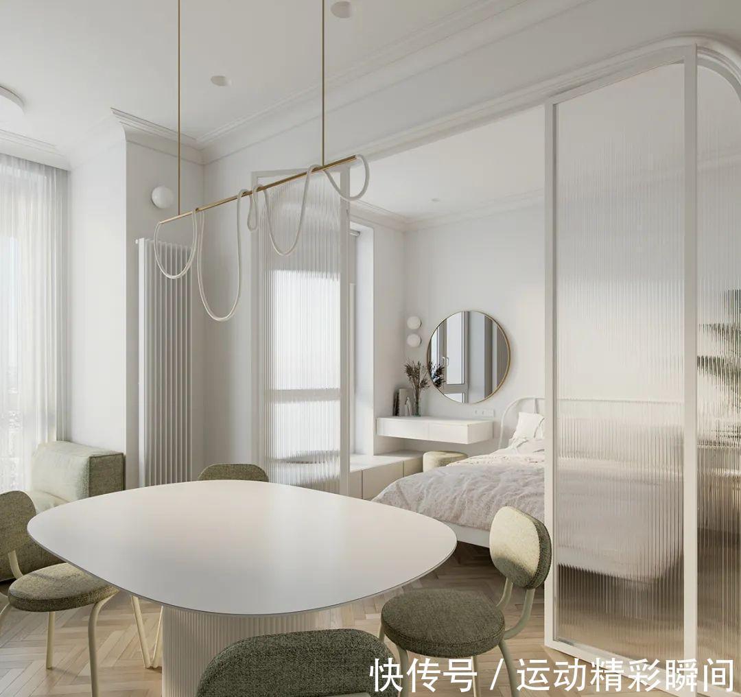 玄关|37㎡奶油系单身公寓,极简却很有质感,堪称小户型设计教科书!