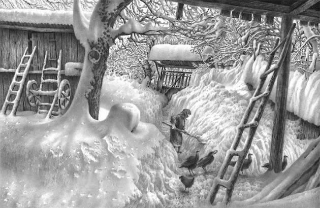  铅笔|画雪61年，75岁老人一支铅笔将雪画活