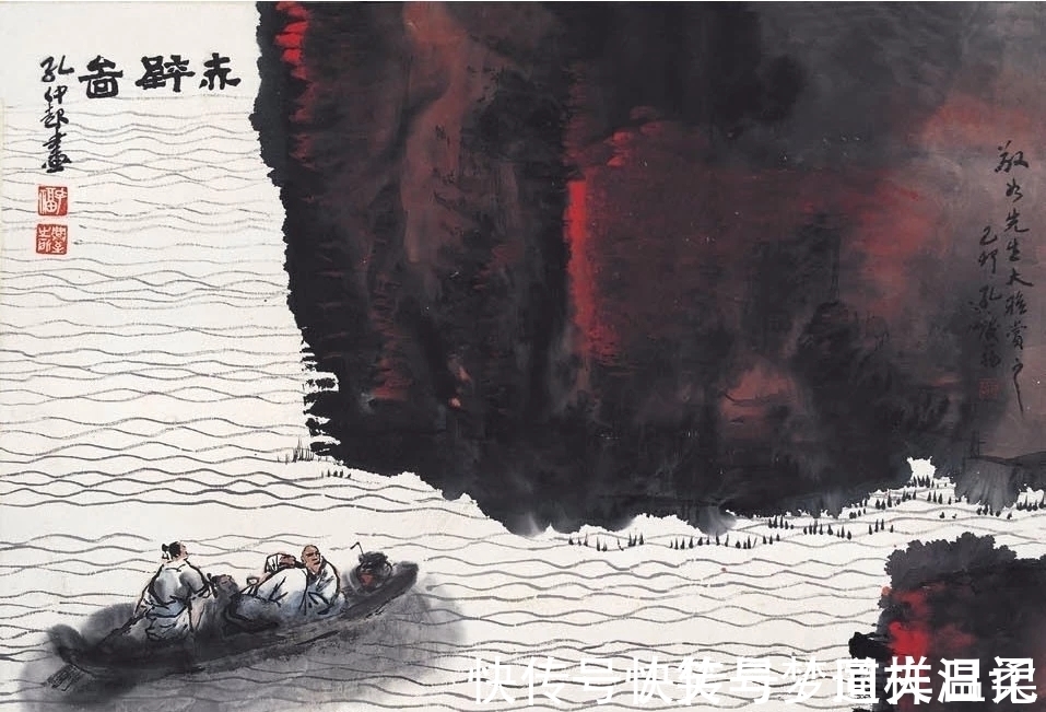 作品&他的国画作品,画面之中气势犹如千军万马,挥笔泼墨酣畅淋漓