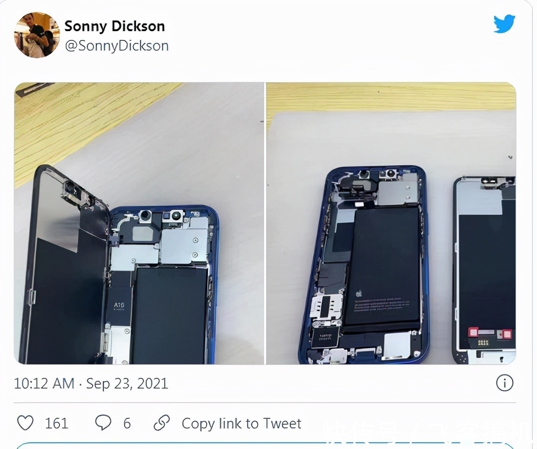 miphone13拆解图曝光：电池续航变大是有道理的