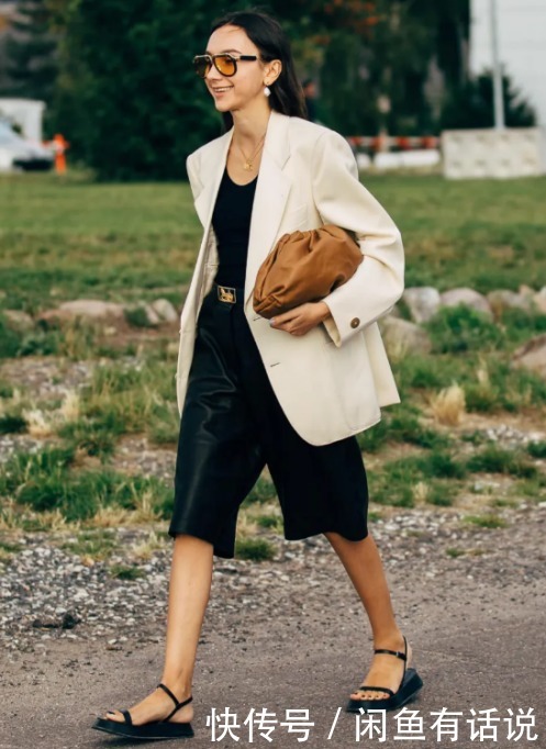 面料|今夏流行“大裤衩+平跟鞋”，别以为邋遢其实挺高级，淑女也能穿