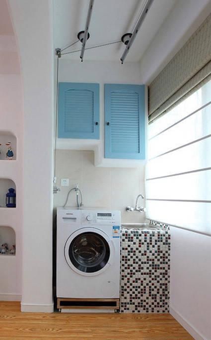 洗手台|阳台这样设计,洗衣机摆放整洁实用,不占用空间,适合大小户型