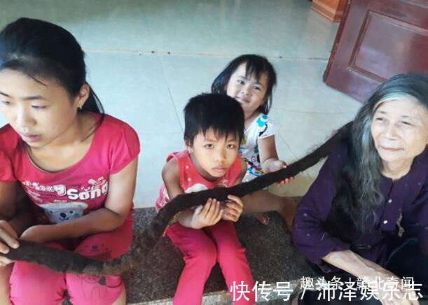 长头发|84岁农村老奶奶,25年不剪头发,头发变成了一根“蛇”