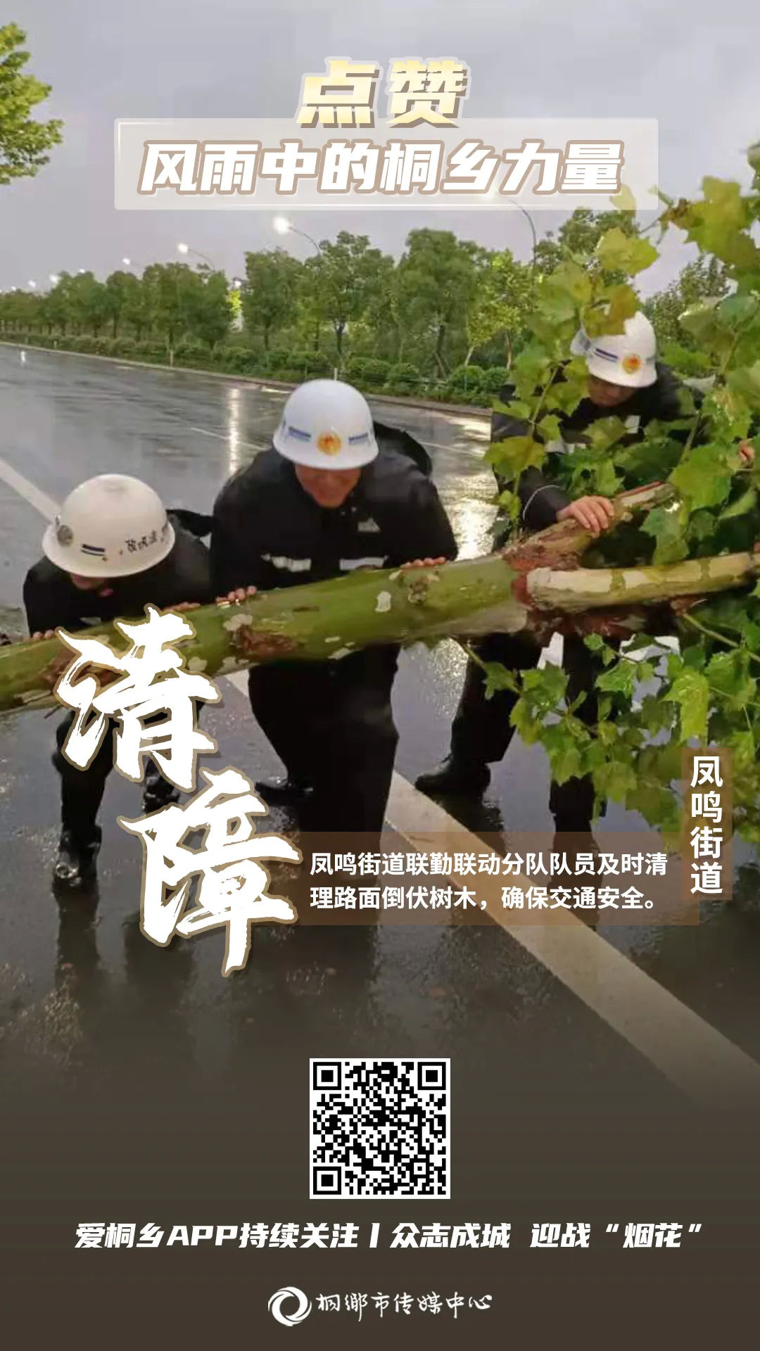 桐乡|点赞！风雨中的桐乡力量！