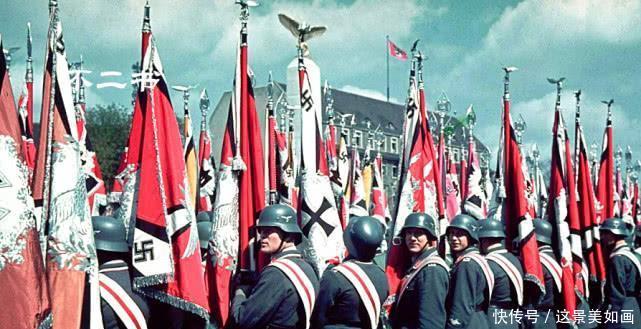 场面|二战上色老照片 在东线疯狂入侵的德军、希特勒生日庆典的场面!