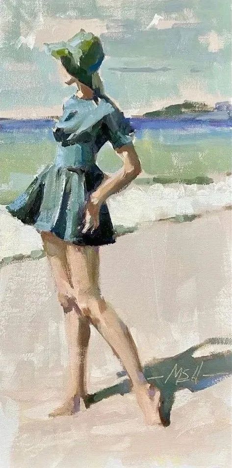 概括的笔触,光影和色彩具佳!