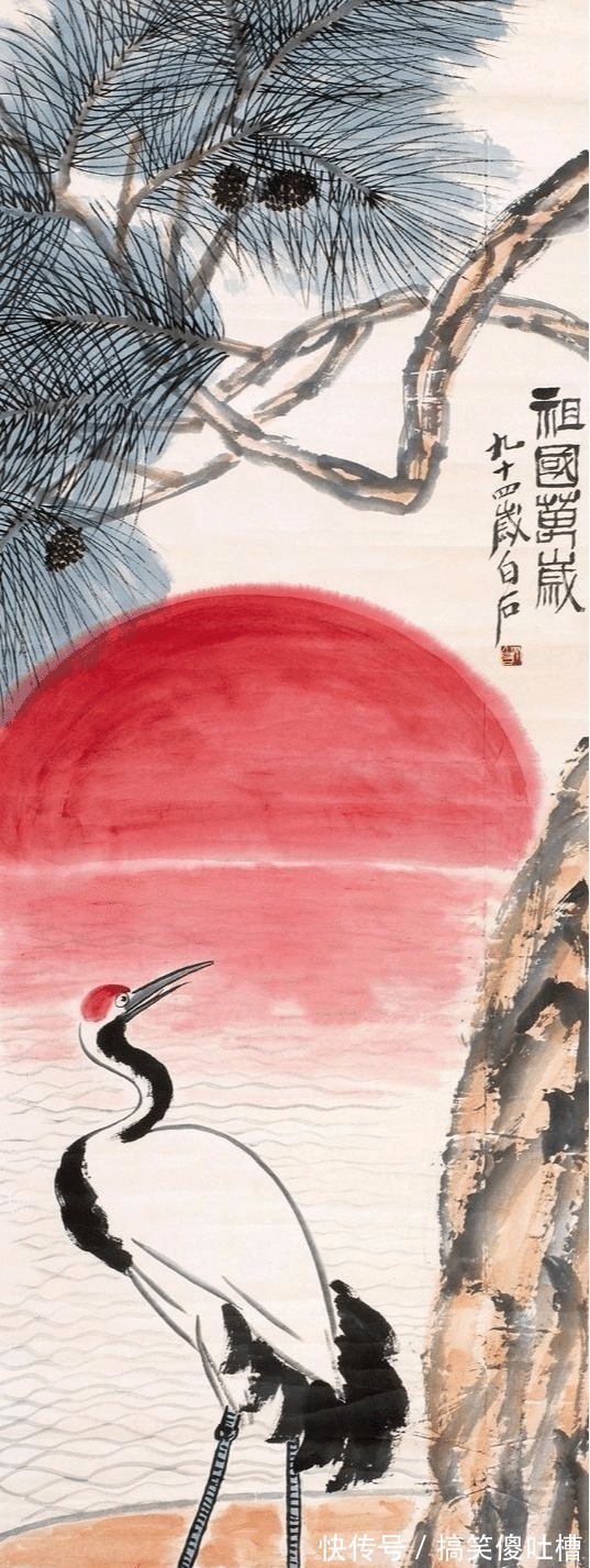 胡润&齐白石画虾最好,画鸟却最贵,红白两只鹤,价值超过一个亿