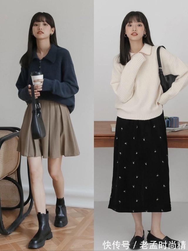 学院风 这3种毛衣的搭配风格,你更喜欢哪一种呢?