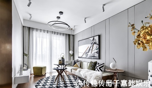 房主|95平简约风二居室,经典高级灰加上糖果色清新自然的颜色