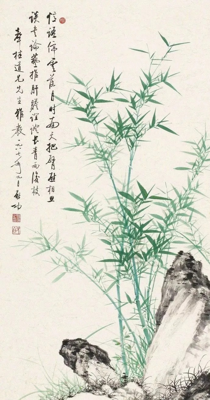 画竹@启功画竹大全,清秀至极!