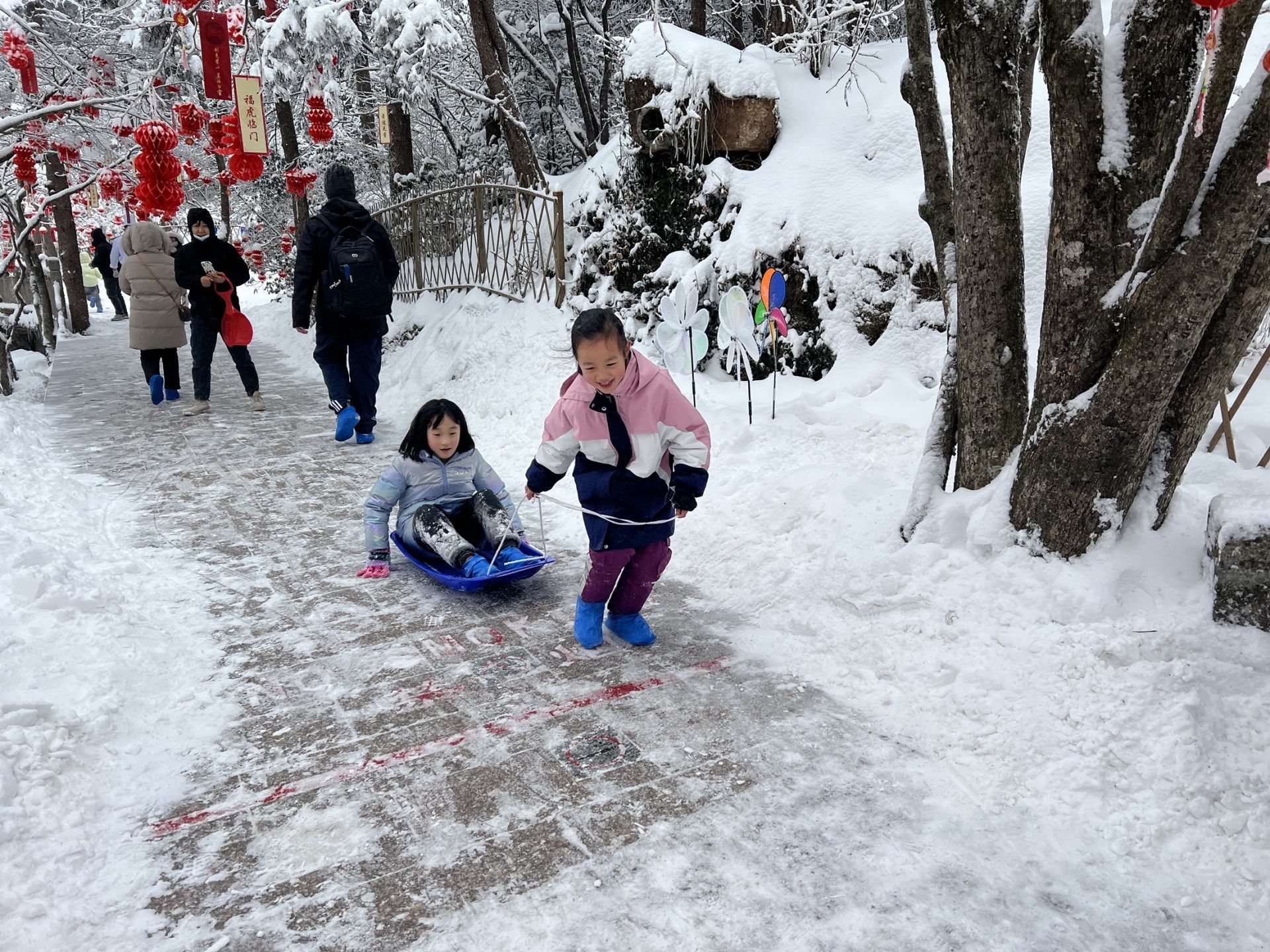 赏雪|黄山雪深18厘米 大年初三近8000人上山看雪景