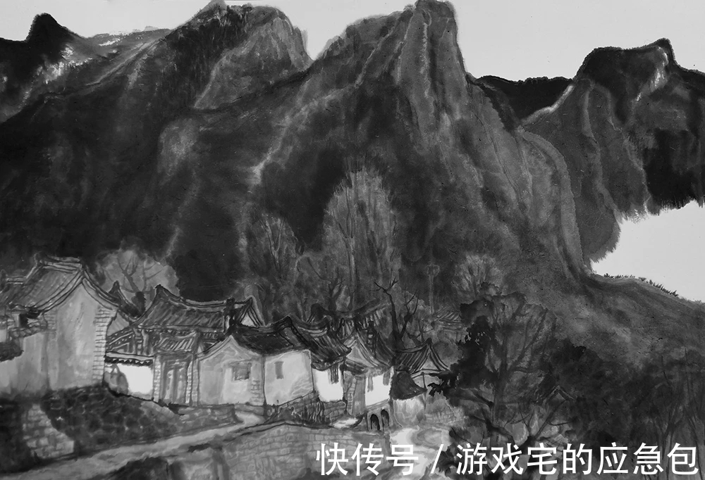 水墨画|山水画|周鹤龄的水墨画有自己独特的笔墨语言