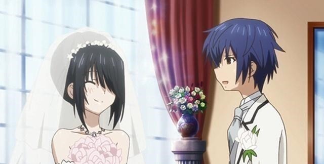 高坂京介|动漫中美少女穿上婚纱的场景，狂三也穿过婚纱，但可惜新郎不是我