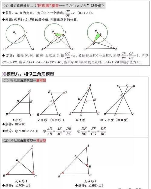 初中数学: 12个几何题解题模型汇总, 保藏保藏!