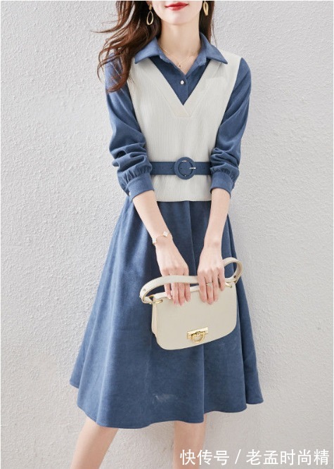穿搭 春季日常穿搭,“牛仔蓝”连衣裙,展现优雅气质