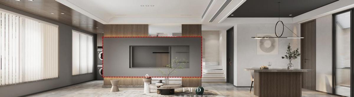 简餐台|130㎡+顶楼54㎡的顶复式,没有红木与雕花的新中式,依然美到心底