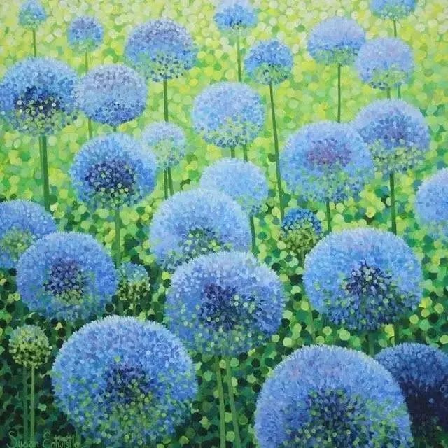 l她的画只用点,点了11年,点出了美到窒息的花园!