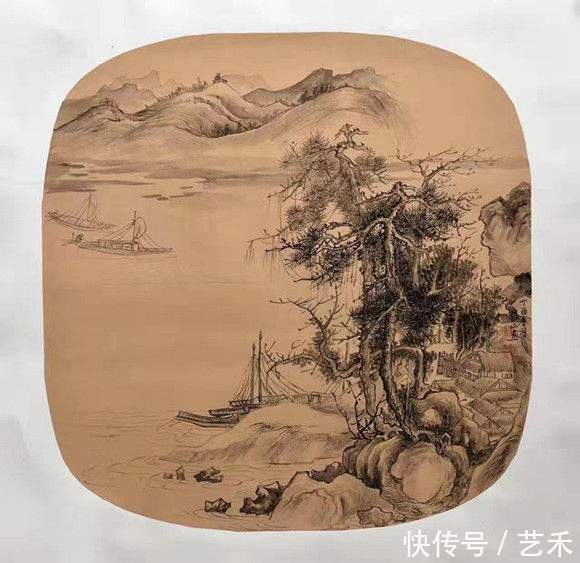 副会长&山峦叠翠 一峰独秀——著名画家张山
