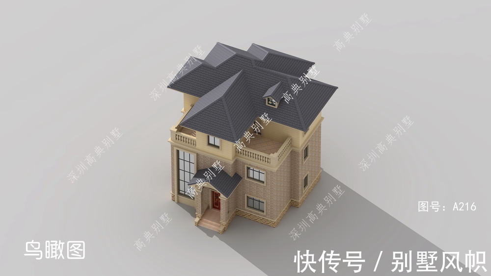 欧式别墅|经典实用的三层欧式别墅:设计很大气,户型好。