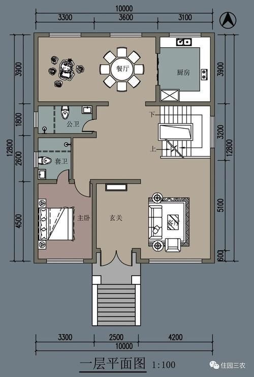 棋牌室|农村自建三层别墅,面宽10米,5室1厅,还有阳光房,地下车库和大露台,真不错!
