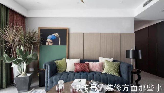 浅灰色调|131平现代艺术为基础,美式风格为辅三居室,令生活愈加有滋有味