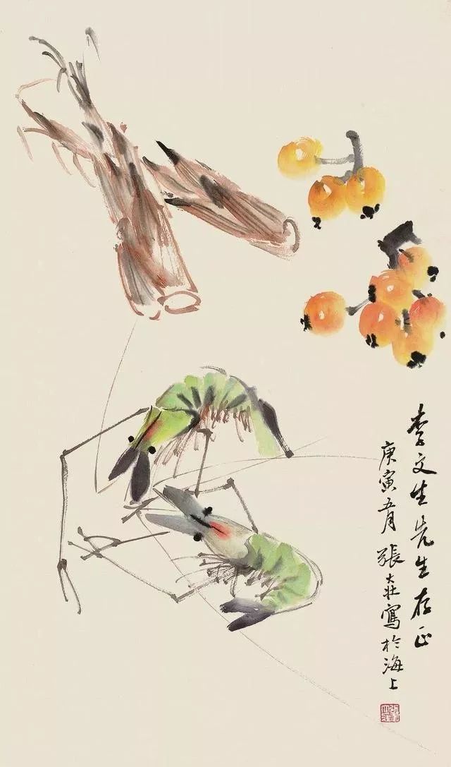 华新罗&张大壮：人淡如菊，以“没骨法”画虾，自创一格