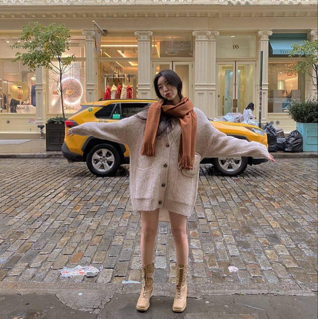  围巾|大衣+围巾，厚毛衣+围巾=入冬“王炸cp!”