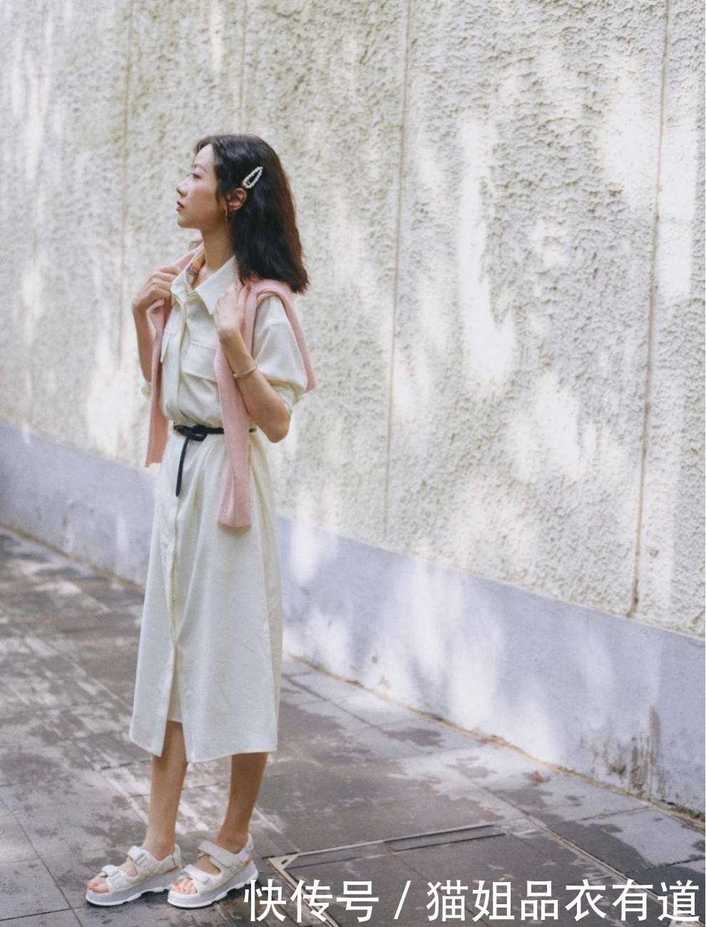 高跟鞋|“衬衫裙”有多百搭?单穿or叠穿,皆可玩转时髦,照着学足够美