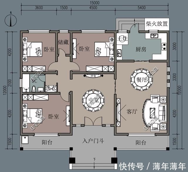 占地面积|堂屋+土灶,这才是农村自建房该有的样子,都说最后一套最美!
