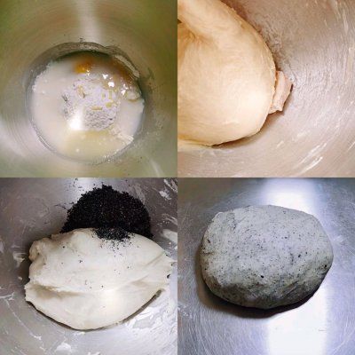 面团|黑芝麻奶酪小餐包