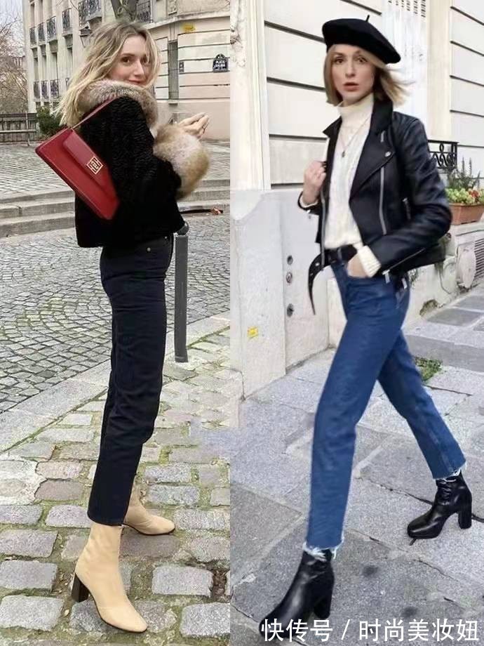 紧身裤 冬天有一双“短靴”就够了,能搭遍所有外套,洋气不说还显腿长