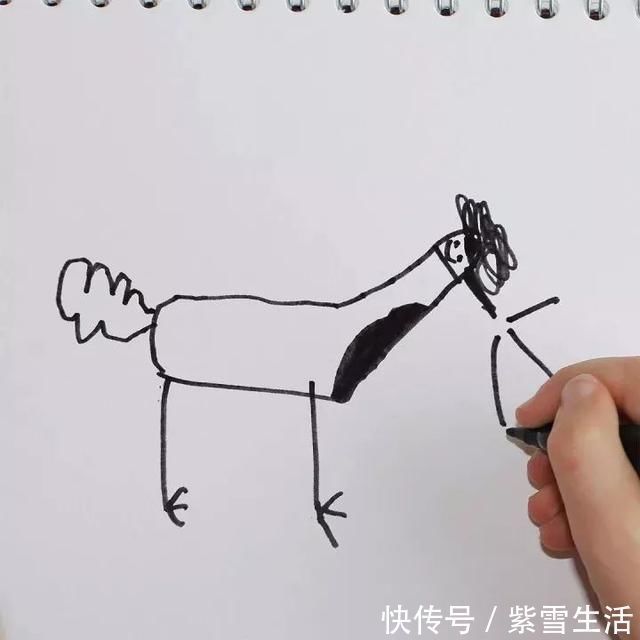 花式秀!儿子画成什么样,爸爸就能P成什么样子,花式秀父爱坐拥百万粉丝