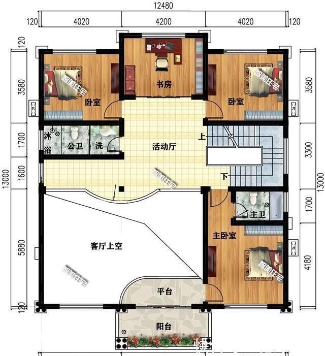 客厅|带挑空客厅设计的两栋农村别墅，45万左右可建一栋，完工效果好