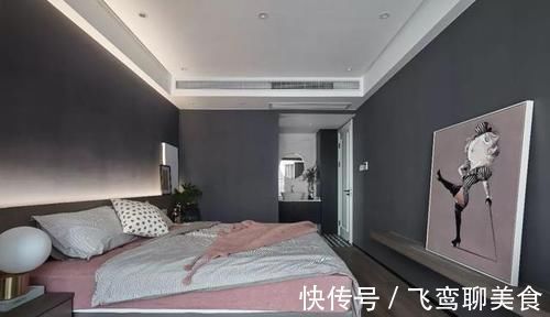 卧室|110㎡轻奢两居，高级灰+烟粉，个性独特的品质感让人惊艳!