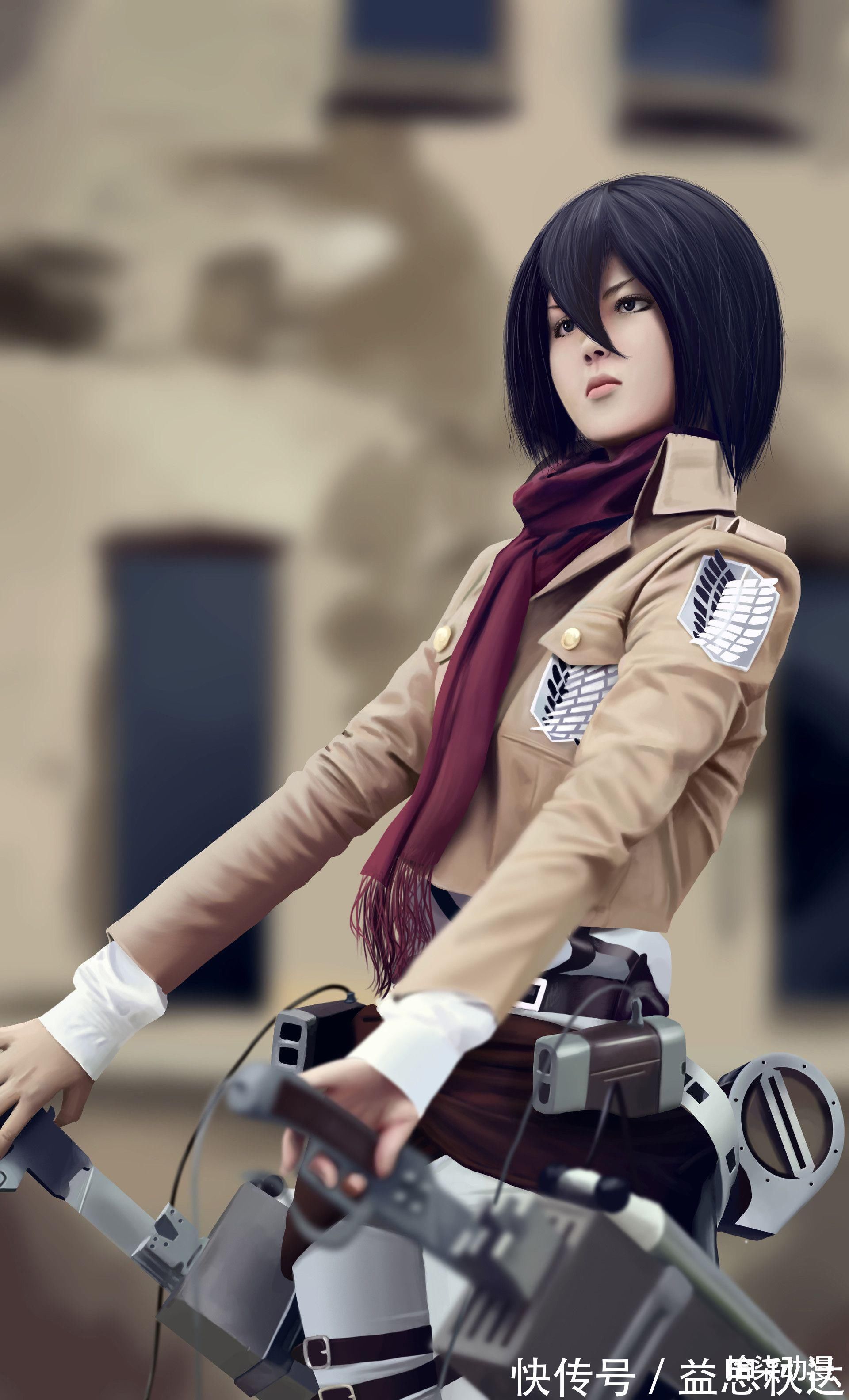 阿柒|进击的巨人COS:小哥神还原巨人模样!韩吉漂亮潇洒,风头盖过三笠