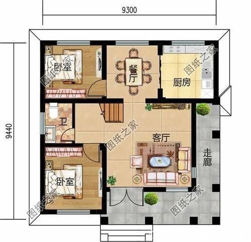 卧室|适合农村75平宅基地的自建房图,总有一款是你的心头好