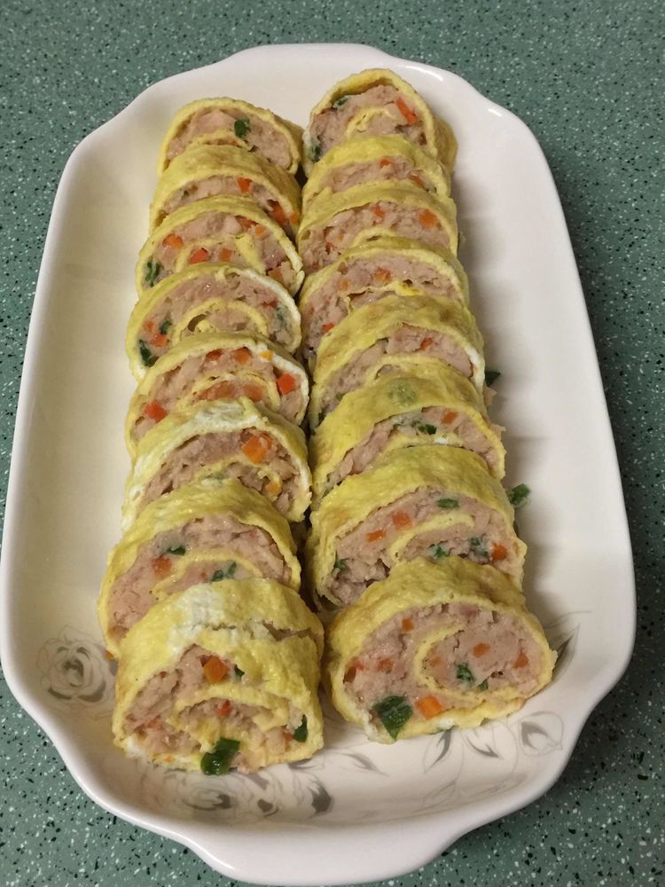 美味|教你营养美味的猪肉蛋卷，香气四溢超好吃，孩子们都馋得不行