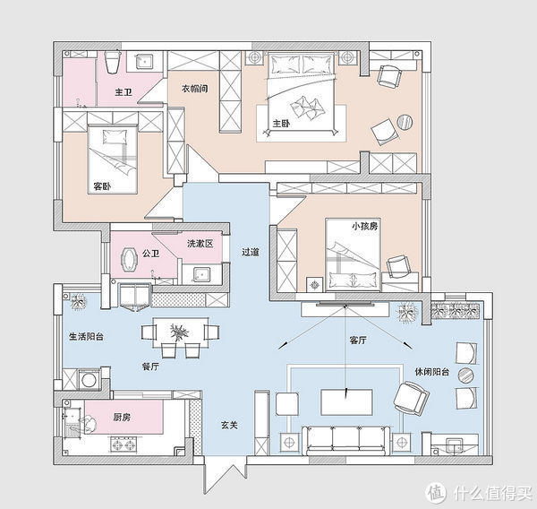 主卧室|发现一户很好看的混搭风,真的很有品味,入户就很惊艳,时尚精致
