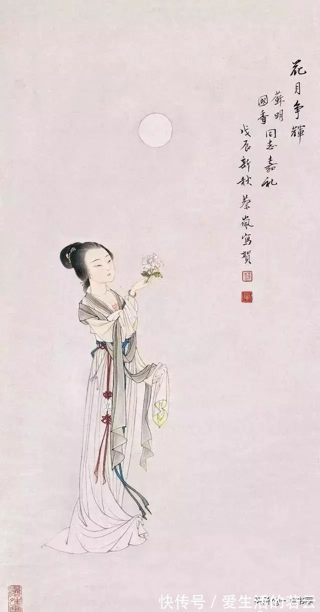 基本功@他的白描被评为“当代第一”,画仕女独辟蹊径